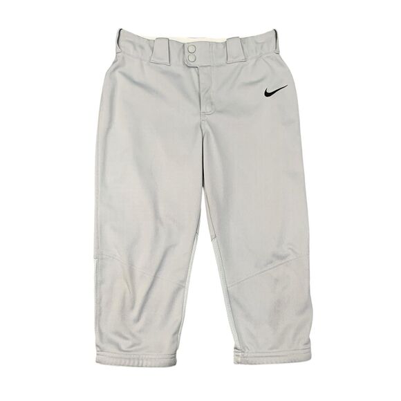 Nike Pants Womens L Large Gray Team Vapor Pro 3/4 High Cuff Baseball Softball - Picture 1 of 15